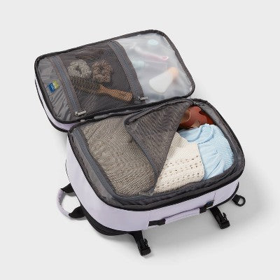 40L Travel Backpack with Expansion - Open Story Thistle