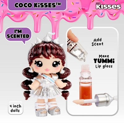 Yummiland x Licensed Sweets Lip Gloss Doll: Hershey's Kisses Includes DIY Lip Gloss + Removable Keychain