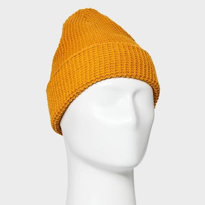 Men's Waffle Knit Beanie - Goodfellow & Co Gold