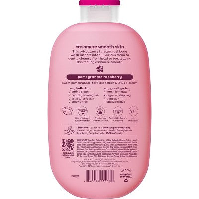 eos Cashmere Body Wash - Pomegranate Raspberry - 16 fl oz: Vegan, Dye-Free, Gel Form, Sensitive Skin