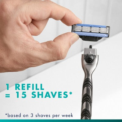 Gillette Mach3 Value Pack Razor - Handle + 6 Blade Refills