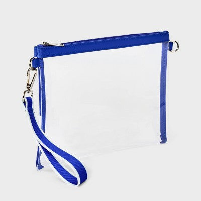 Game Day Clear Wristlet Clutch - Wild Fable Blue