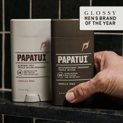 Papatui Triple Action Complex Men's Antiperspirant Vanilla Shea 48-Hour Sweat and Odor Protection - 2.6oz