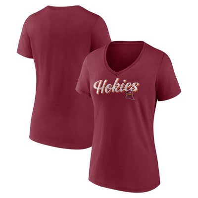 NCAA Virginia Tech Hokies Women's V-Neck T-Shirt - XL