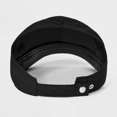 Satin Lined Backless Baseball Hat - A New Day Black