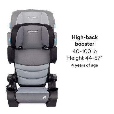 Baby Trend Koa Slim High Back Booster Car Seat with Side Sun Visors and Latch - Cosmic Gray: 120 lbs Maximum Weight, 9.75 lbs Product Weight (LOCAL PICKUP ONLY)