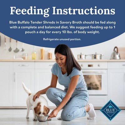 Blue Buffalo Chicken and Beef Flavor Shreds Wet Dog Food - 2.5oz