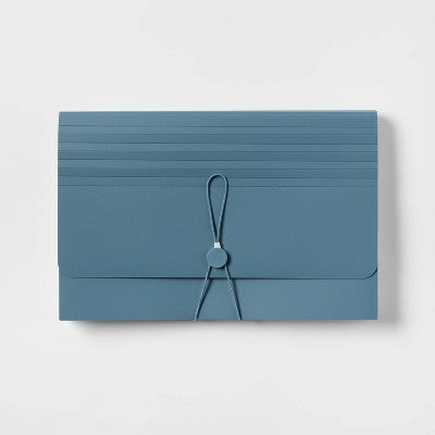 24 Pocket Expanding File Folder Legal Size Slate Blue - up&up