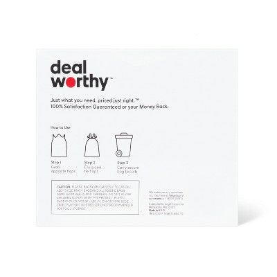 Tall Kitchen Flap-Tie Trash Bags - 13gal - 110ct - Dealworthy