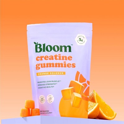 BLOOM NUTRITION Creatine Monohydrate Gummies - Orange Squeeze - 36ct/12 Servings