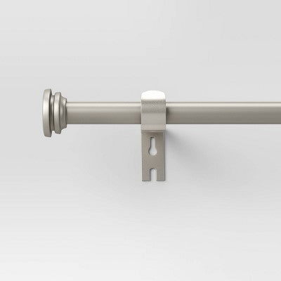 28"x48" Endcap Painted Curtain Rod Silver - Room Essentials& (LOCAL PICKUP ONLY)