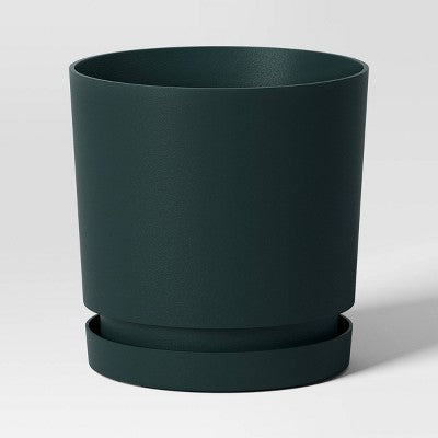 Recycled Resin Indoor Outdoor Planter Pot Green 6"x6"x6" - Room Essentials