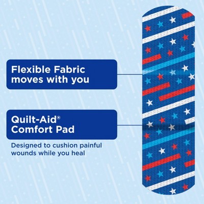 Band-Aid Stars 'n Stripes Tin Adhesive Bandages - 45ct