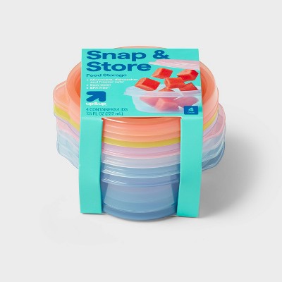 Round Food Storage Container - 7.5oz/4pk - up&up