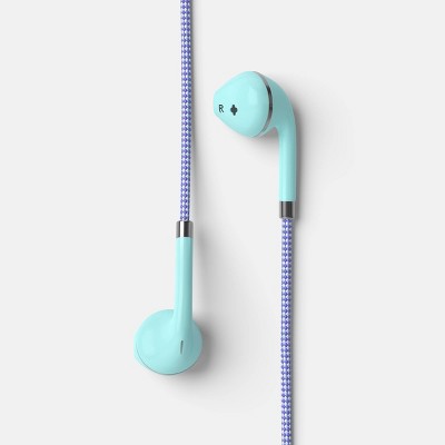 Wired Earbuds - heyday Spring Teal: Built-In Mic, 3.5mm Jack