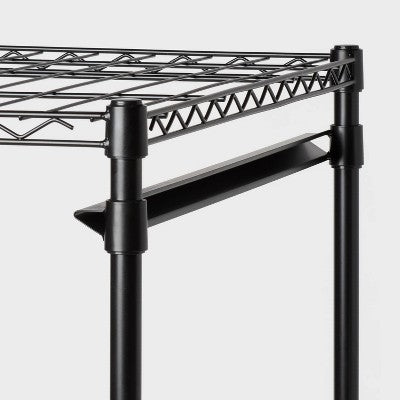 Steel 27gal Storage Tote Rack Black - Brightroom (LOCAL PICKUP ONLY)