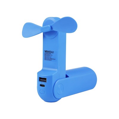 Vivitar 500mAh Power Bank Fan - Blue