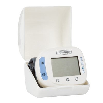 Blood Pressure Machine - BP and Pulse Monitor for Heart Health with Digital LCD Screen, Memory Recall, Adjustable Cuff, and Storage Case by Bluestone