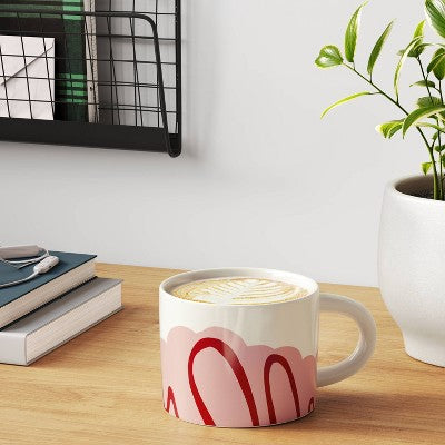 16oz Stoneware Donut Mug White - Room Essentials: Microwave & Dishwasher Safe, Hot/Cold Beverages, 16oz Capacity