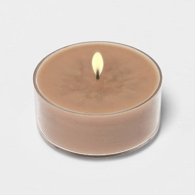 12pk Tealight Ashwood and Palo Santo Candle - Threshold: Votive-Style, 4hr Burn Time