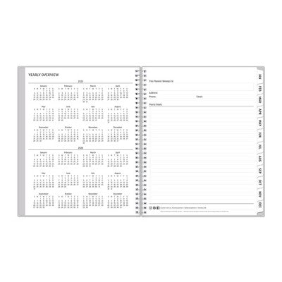 BlueSky 2025 Weekly/Monthly Planner 11.18"x9.37" Wirebound Gray Arrows: Adult Stationery, Paper, Tabs, 8.5x11 Inches