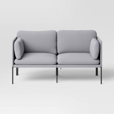 Upholstered Loveseat Gray - Room Essentials (LOCAL PICKUP ONLY)