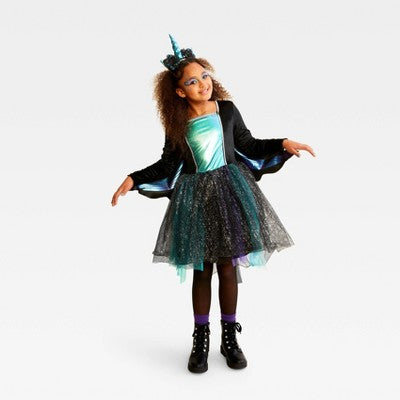 Kids' Dark Mystic Unicorn Halloween Costume Dress M - Hyde & EEK! Boutique