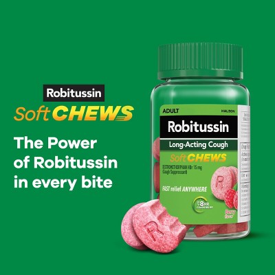 Robitussin Long Lasting Cough Cooling Soft Chews - Berry - 20ct