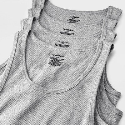 Men's Tank Top - Goodfellow & Co Heathered Gray M: Lightweight, Scoopneck, Pullover