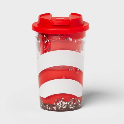 Kids' 12 fl oz Snowglobe Tumbler Red/White - Pillowfort