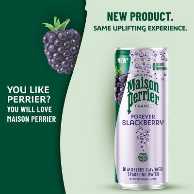 Maison Perrier Blackberry Sparkling Water - 8pk/11.15 fl oz Cans