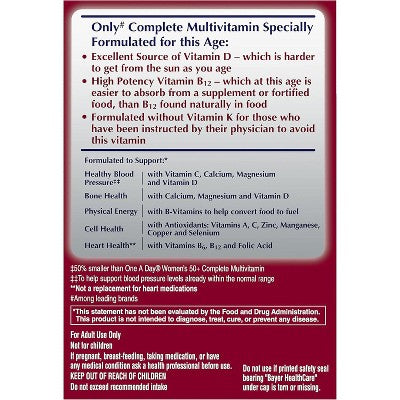 One A Day Proactive 65+ Multivitamin for Men & Women, 150 Ct – with A, C, D, Zinc, Calcium, Folic Acid for Bone & Cell Health (LOCAL PICKUP ONLY)