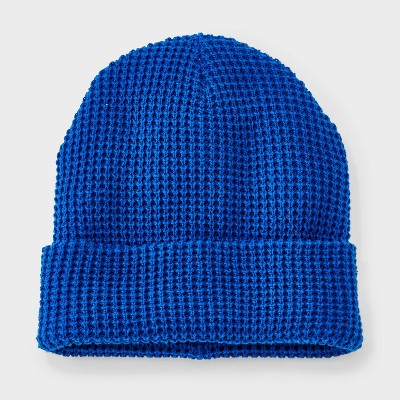 Men's Waffle Knit Beanie - Goodfellow & Co Blue
