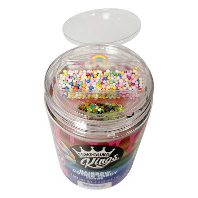 Compound Kings Rainbow Cotton Candy Layered Jar: Creative Thinking Slime for Kids, 0.55 lbs, 1 Piece