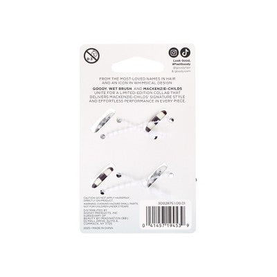Goody x MacKenzie Childs Mini Claw Clip - Black - 4ct