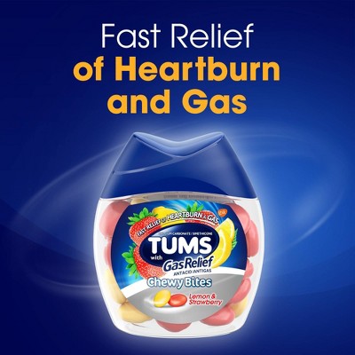 Tums Chewy Bites + Gas Relief Chewable - 54ct