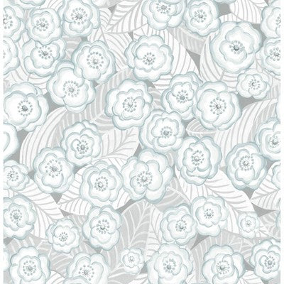 NuWallpaper Oopsie Daisy Peel and Stick Wallpaper Gray: Removable Vinyl, Self-Adhesive Floral, Modern Botanical Decor