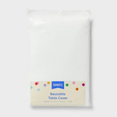 Reusable Vinyl Table Cover White - Spritz