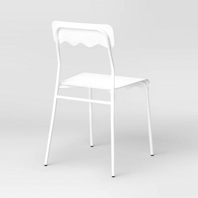 Set of 2 Wavy Metal Dining Chair White - Room Essentials (LOCAL PICKUP ONLY)