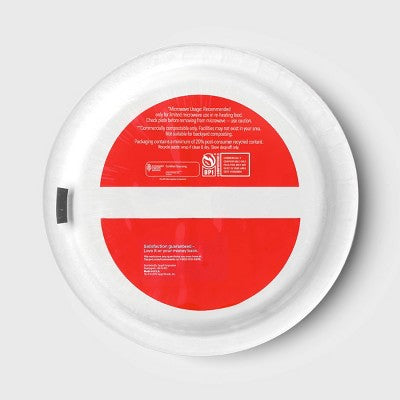 Disposable Plates 10" - RWB Quilt - 24ct - up&up