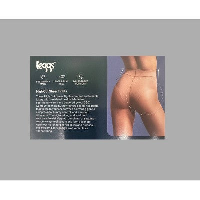 L'eggs Women's 15 Denier Bare Contour Luminous Skin High Cut Tights - Light Nude XXL