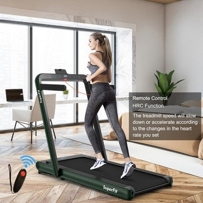 SuperFit 4.75HP 2 In 1 Folding Home Treadmill with Remote APP Control (LOCAL PICKUP ONLY)