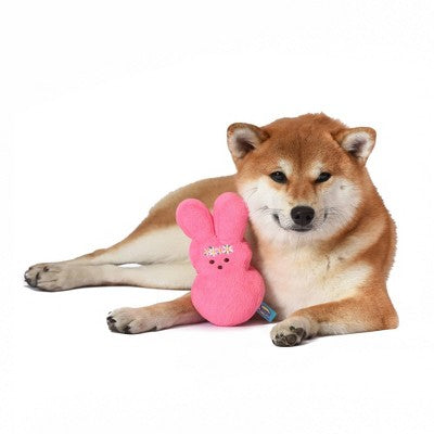 Peeps Dress-up Bunny Squeaker Dog Plush Toy