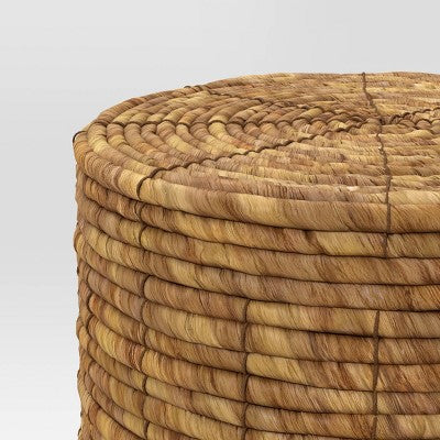 Wicker Storage Ottoman Natural- Room Essentials
