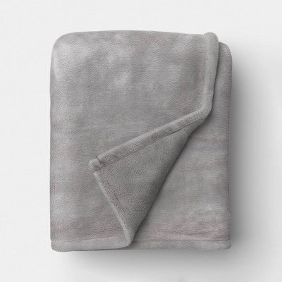 Oversized Primalush Throw Blanket Light Gray - Threshold