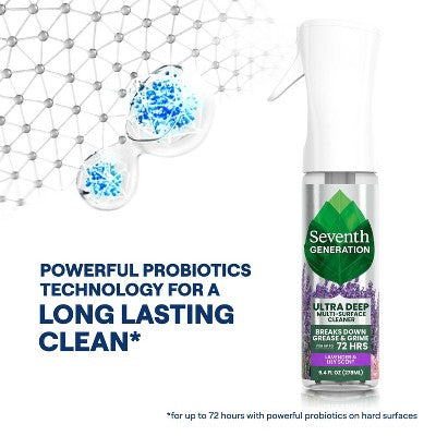 Seventh Generation Lavender Ultra Deep Multi Surface All Purpose Cleaners - 9.4 fl oz: Spray Bottle, Liquid Cleaner, Mirrors & Countertops