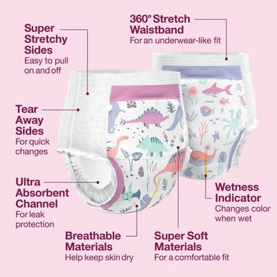 Girls Disposable Training Pants - 3T-4T - 24ct - up&up