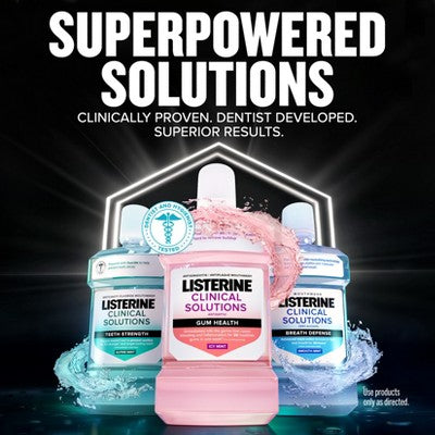 Listerine Clinical Solutions Enamel Strength Mouthwash Alphine Mint - 1L
