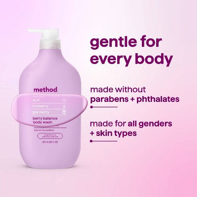 Method Body Wash - Berry Balance - 28 fl oz: Liquid, Paraben-Free, Phthalate-Free, Normal Skin