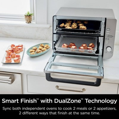Ninja Double Stack XL Countertop Oven and Air Fryer with SmartFinish & DualZone Technology DCT601: Stainless Steel, Convection Bake, Air Fry (LOCAL PICKUP ONLY)
